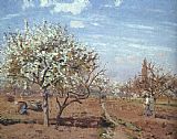 Bloom Canvas Paintings - Orchard in Bloom at Louveciennes